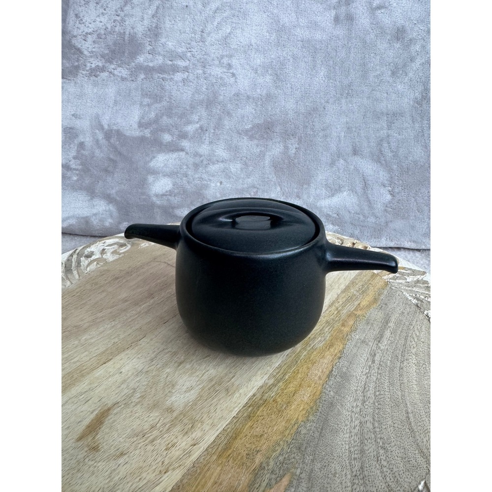 Vintage Roseville USA Black Matte pottery Bowl Double handled USA MCM‎